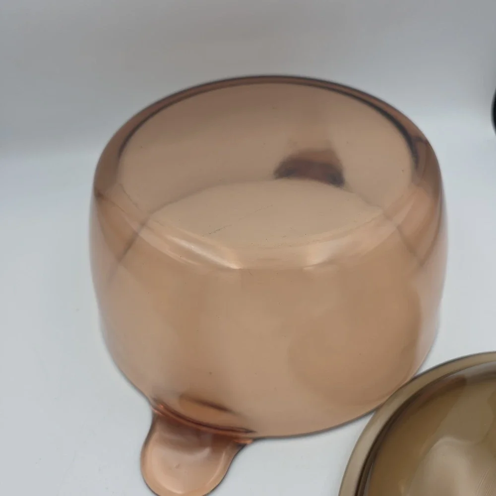 Corning Visions Ware Dutch Oven Stock Pot 4.5L PYREX Lid Amber Glass READ